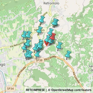 Mappa Via Tessere, 31020 Refrontolo TV, Italia (0.71667)