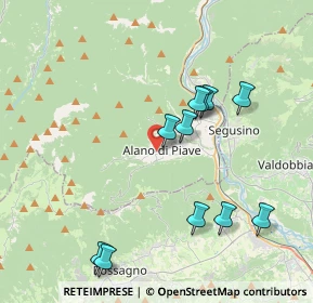 Mappa Via Santa Lucia, 32031 Alano di Piave BL, Italia (3.92545)