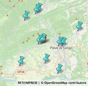 Mappa Via Monchera, 31010 Farra di Soligo TV, Italia (3.74833)