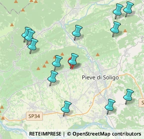 Mappa Via Monchera, 31010 Farra di Soligo TV, Italia (4.83154)