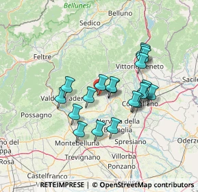 Mappa Via Monchera, 31010 Farra di Soligo TV, Italia (11.549)