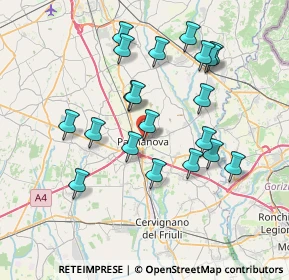 Mappa Via Pasqualigo, 33057 Palmanova UD, Italia (7.0295)