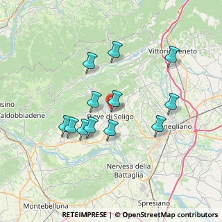 Mappa Via Attilio Fontana, 31053 Pieve di Soligo TV, Italia (6.53333)