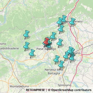 Mappa Via Attilio Fontana, 31053 Pieve di Soligo TV, Italia (6.55158)