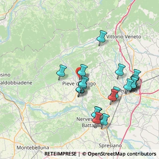 Mappa Via Attilio Fontana, 31053 Pieve di Soligo TV, Italia (8.025)