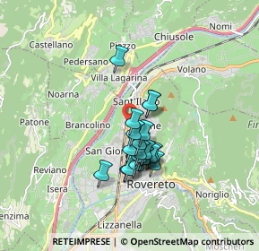 Mappa Via Palestrina, 38068 Rovereto TN, Italia (1.245)
