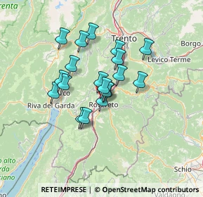 Mappa Via Palestrina, 38068 Rovereto TN, Italia (10.04842)