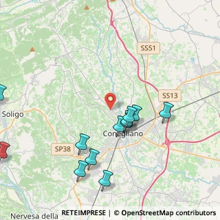 Mappa Via Monte Tofane, 31015 Conegliano TV, Italia (4.56417)