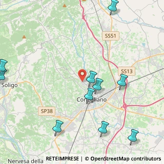 Mappa Via Monte Tofane, 31015 Conegliano TV, Italia (5.82091)