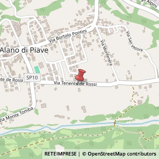 Mappa Via Tenente de Rossi, 28, 32031 Alano di Piave, Belluno (Veneto)