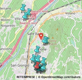 Mappa Via Salvetti, 38068 Rovereto TN, Italia (1.2565)