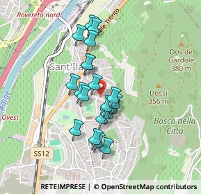 Mappa Via Salvetti, 38068 Rovereto TN, Italia (0.3505)