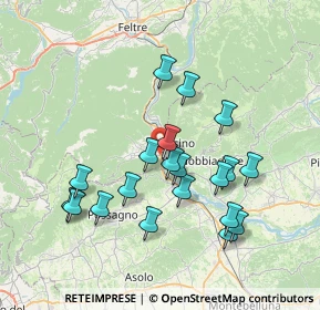 Mappa Via Nazionale, 32031 Alano di Piave BL, Italia (7.059)