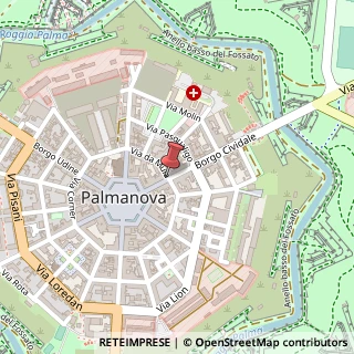 Mappa Via Borgo Cividale, 9, 33057 Palmanova, Udine (Friuli-Venezia Giulia)