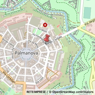 Mappa Borgo cividale 34, 33057 Palmanova, Udine (Friuli-Venezia Giulia)