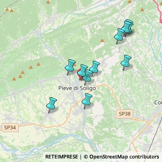 Mappa Via San Martino, 31053 Pieve di Soligo TV, Italia (3.69909)
