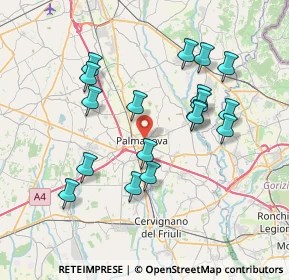 Mappa Via Renier, 33057 Palmanova UD, Italia (7.06278)