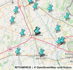 Mappa Via Renier, 33057 Palmanova UD, Italia (9.0035)