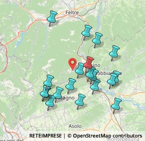 Mappa Via Tenente De Rossi, 32031 Alano di Piave BL, Italia (7.37632)