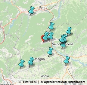 Mappa Via Tenente De Rossi, 32031 Alano di Piave BL, Italia (6.875)
