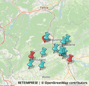 Mappa Via Tenente De Rossi, 32031 Alano di Piave BL, Italia (7.1425)