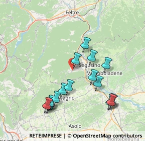 Mappa Via Tenente De Rossi, 32031 Alano di Piave BL, Italia (7.6925)