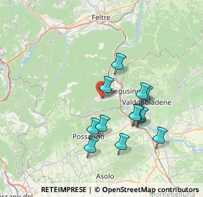 Mappa Via Tenente De Rossi, 32031 Alano di Piave BL, Italia (6.50417)
