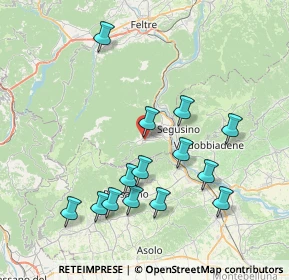 Mappa Via Tenente De Rossi, 32031 Alano di Piave BL, Italia (7.71429)