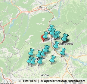 Mappa Via Tenente De Rossi, 32031 Alano di Piave BL, Italia (6.1525)