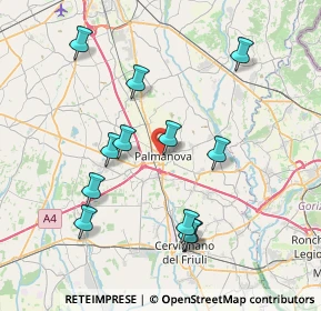 Mappa Contrada Grimani, 33057 Palmanova UD, Italia (7.63083)