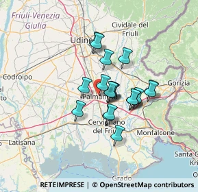 Mappa Via Giustinian, 33057 Palmanova UD, Italia (9.2535)