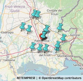Mappa Via Giustinian, 33057 Palmanova UD, Italia (9.35412)