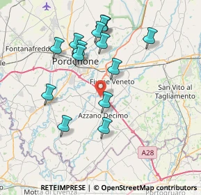 Mappa Via Fratte, 33082 Azzano Decimo PN, Italia (7.29857)