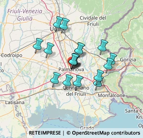 Mappa 33057 Palmanova UD, Italia (9.69444)