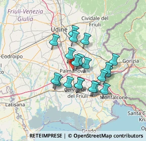 Mappa 33057 Palmanova UD, Italia (10.4105)