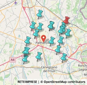 Mappa 33057 Palmanova UD, Italia (6.6625)