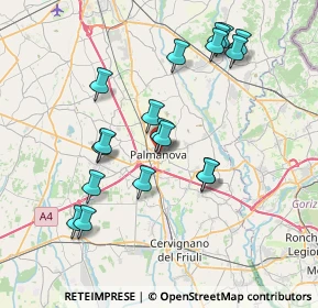 Mappa 33057 Palmanova UD, Italia (7.32111)