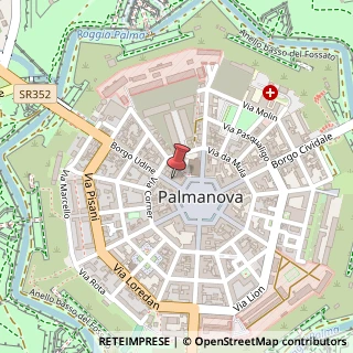 Mappa Borgo Udine, 5, 33057 Palmanova, Udine (Friuli-Venezia Giulia)