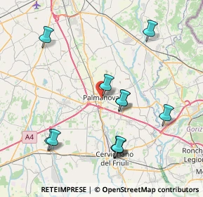 Mappa Borgo Aquileia, 33057 Palmanova UD, Italia (8.21)