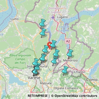 Mappa Via Gattoni, 21050 Porto Ceresio VA, Italia (6.95867)