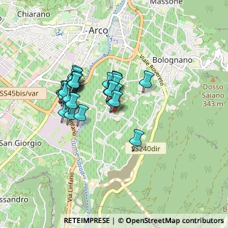 Mappa Località Pratosaiano, 38062 Arco TN, Italia (0.70345)