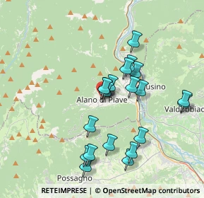 Mappa Piazza dei Martiri, 32031 Alano di Piave BL, Italia (3.4345)