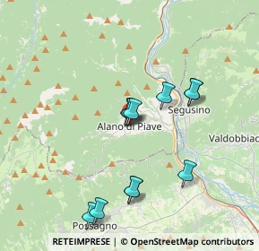 Mappa Piazza dei Martiri, 32031 Alano di Piave BL, Italia (3.40364)