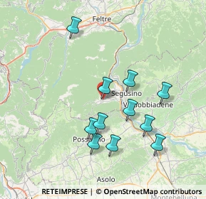 Mappa Piazza dei Martiri, 32031 Alano di Piave BL, Italia (6.96273)