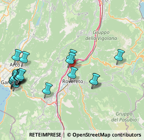 Mappa Via XIII Settembre, 38068 Rovereto TN, Italia (9.967)