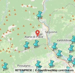 Mappa 32031 Alano di Piave BL, Italia (7.3765)
