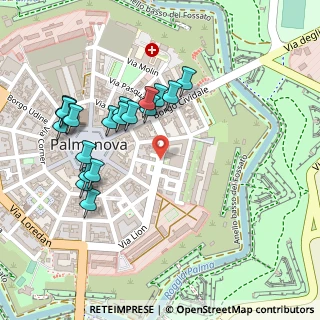 Mappa Vicolo Venezia, 33057 Palmanova UD, Italia (0.2485)