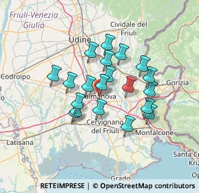 Mappa Vicolo Venezia, 33057 Palmanova UD, Italia (10.7095)