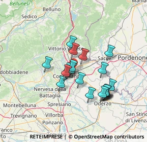 Mappa Via Palladio, 31020 San Fior TV, Italia (11.4445)