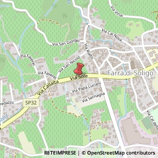 Mappa Via del Sole, 24, 31010 Farra di Soligo, Treviso (Veneto)